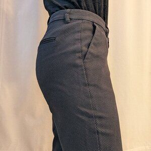 Black/white dots low rise ankle cotton pants - size 10 (measurements below)